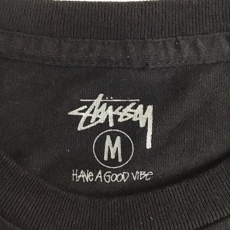 ステューシー STUSSY カットソー 長袖 長袖カットソー クルーネックカットソー ロングスリーブカットソー プリントTシャツ M プリント 黒 / ブラック /  メンズ USED 古着 中古 10119959