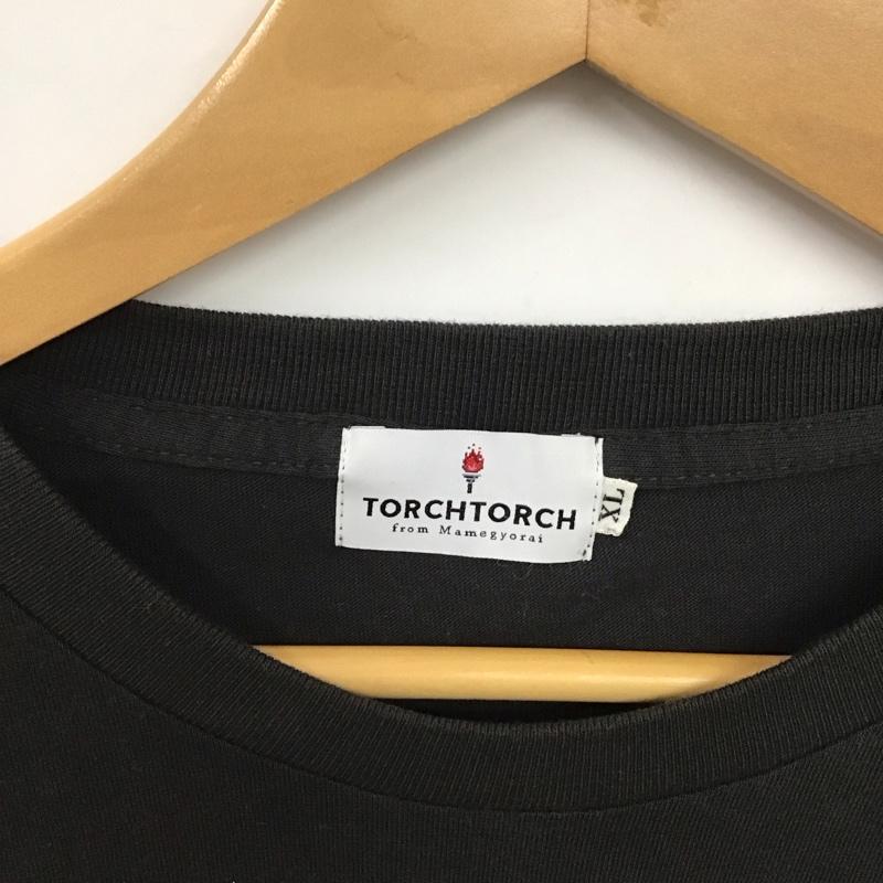 トーチトーチ TORCH TORCH Tシャツ 半袖 半袖カットソー プリントTシャツ クルーネックカットソー エイリアン XL プリント 黒 / ブラック /  メンズ USED 古着 中古 10134703
