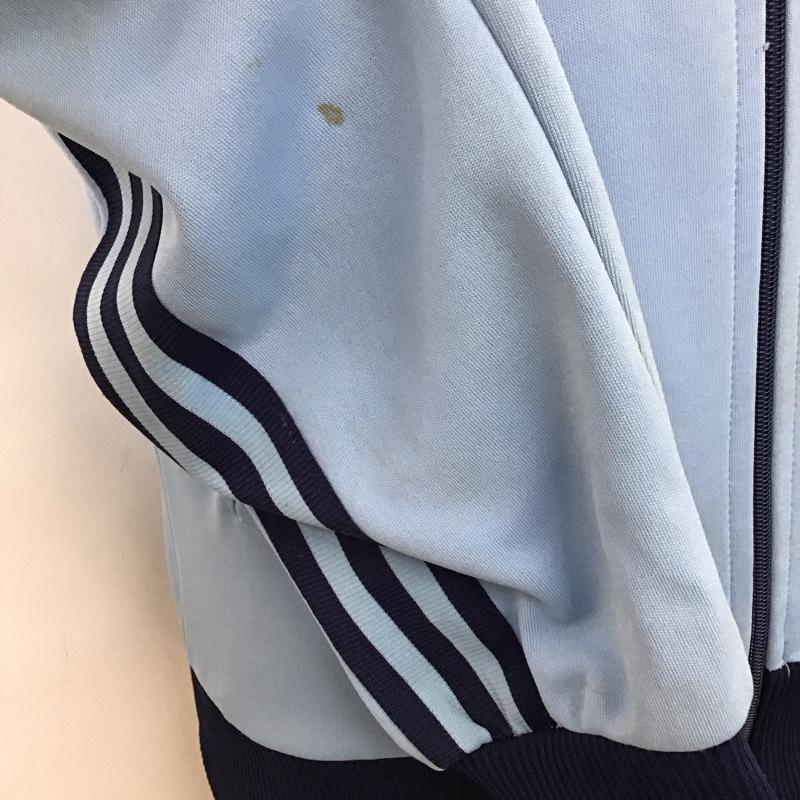 アディダス adidas ジャケット、上着 ジャケット、ブレザー ジップアップジャケット ジャージ 70s 現状品 ロゴ、文字 水色 / ライトブルー /  メンズ USED 古着 中古 10124942