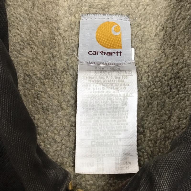 カーハート Carhartt ジャケット、上着 ジャンパー、ブルゾン ジップアップジャケット ジャンパー ジャケット カジュアルジャケット アウター XXL 無地 茶 / ブラウン /  メンズ USED 古着 中古 10120527