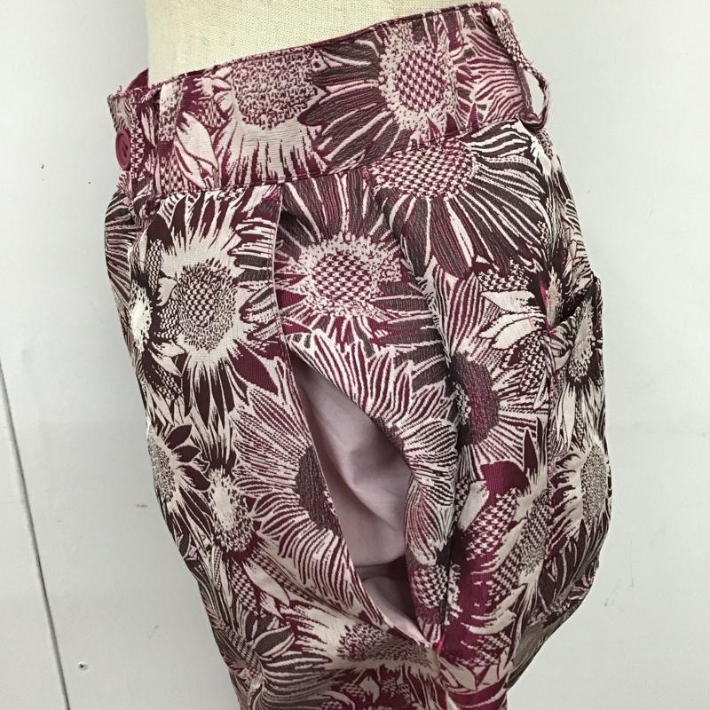 ジーナシス JEANASIS ボトムス ボトムス JS050691MC ハイウエストパンツ 花柄 M 総柄 紫 / パープル /  レディース USED 古着 中古 10122635