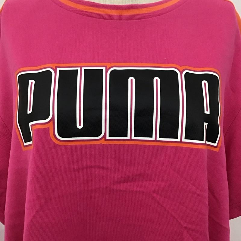 プーマ PUMA Tシャツ 半袖 845207-13 REBEL RELOAD クルーネック L ロゴ、文字 桃 / ピンク /  レディース USED 古着 中古 10120050