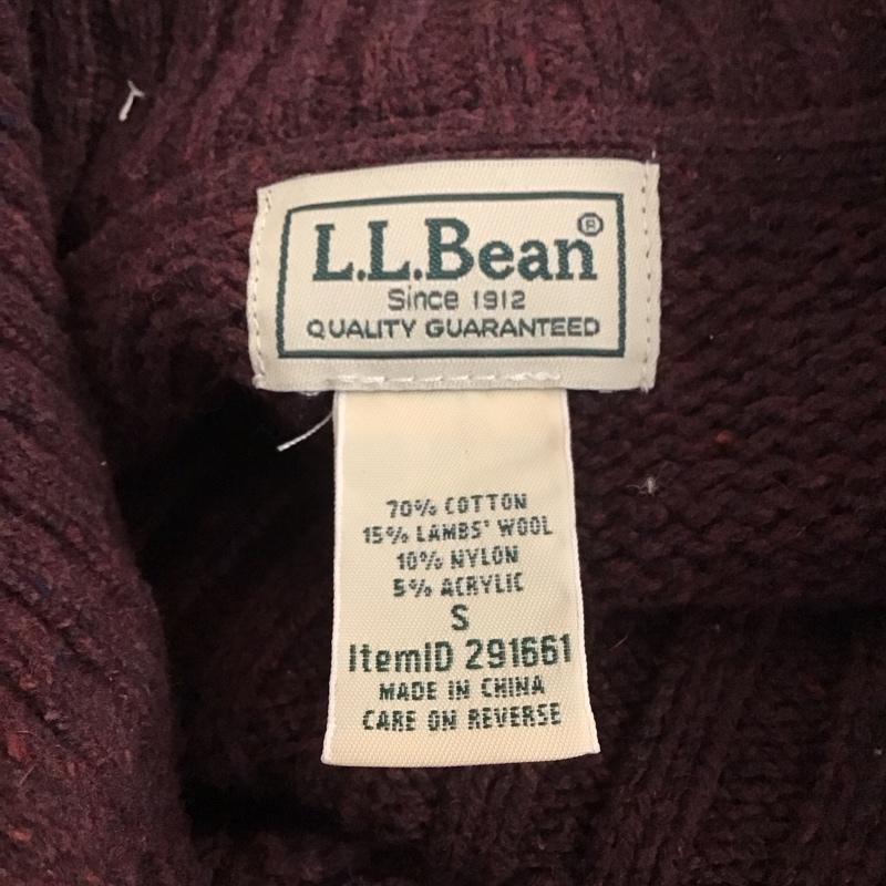 エルエルビーン L.L.Bean ニット、セーター 長袖 S 無地 えんじ / ワインレッド /  メンズ USED 古着 中古 10111369