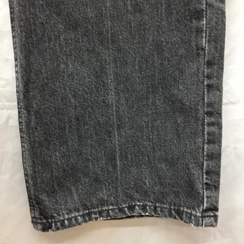 ラングラー Wrangler パンツ デニム、ジーンズ デニムパンツ ストレートパンツ ワイドパンツ カジュアルパンツ XL 無地 黒 / ブラック /  メンズ USED 古着 中古 10122385