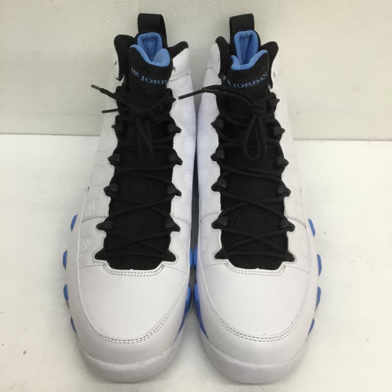 ナイキ NIKE スニーカー スニーカー AIR JORDAN 9 RETRO POWDER エア ジョーダン 9 レトロ パウダー 302370-103 28.5cm ロゴ、文字 白 / ホワイト / X 水色 / ライトブルー /  メンズ USED 古着 中古 10107270
