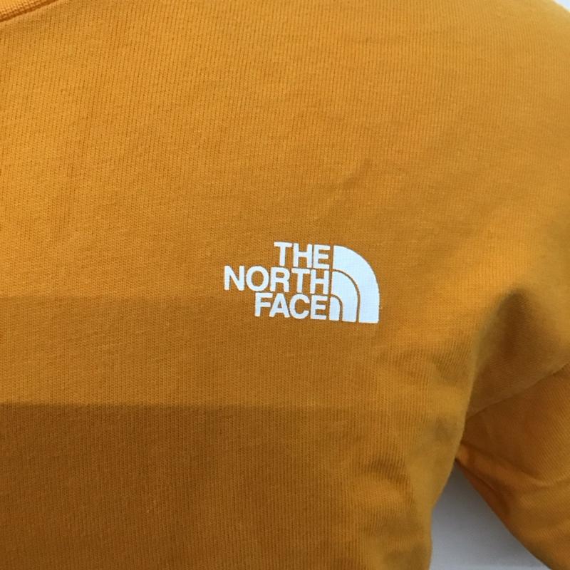 ザノースフェイス THE NORTH FACE Tシャツ 半袖 nt32010 半袖カットソー プリントTシャツ クルーネックカットソー M ロゴ、文字 橙 / オレンジ /  メンズ USED 古着 中古 10123999