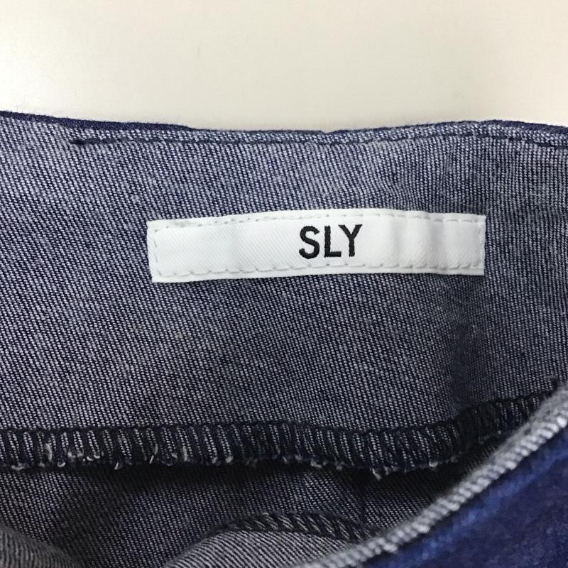 スライ SLY スカート ミニスカート 030ASM31-0530 レースアップ ストレッチ 1 無地 紺 / ネイビー /  レディース USED 古着 中古 10114873