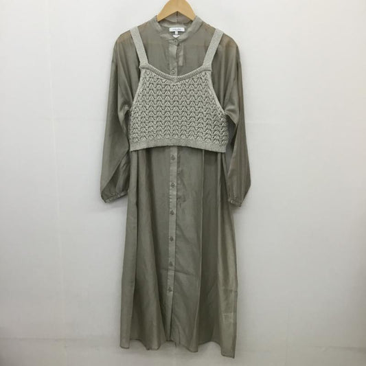 グローバルワーク GLOBAL WORK ワンピース ロングスカート FREE 無地 緑 / グリーン /  レディース USED 古着 中古 10129974