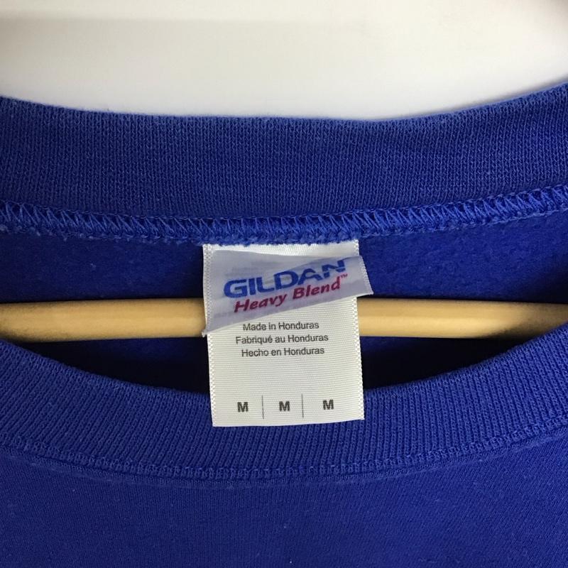 古着 USED トレーナー 長袖 長袖トレーナー スウェット クルーネック プルオーバー 古着 M ロゴ、文字 青 / ブルー /  メンズ USED 古着 中古 10149141