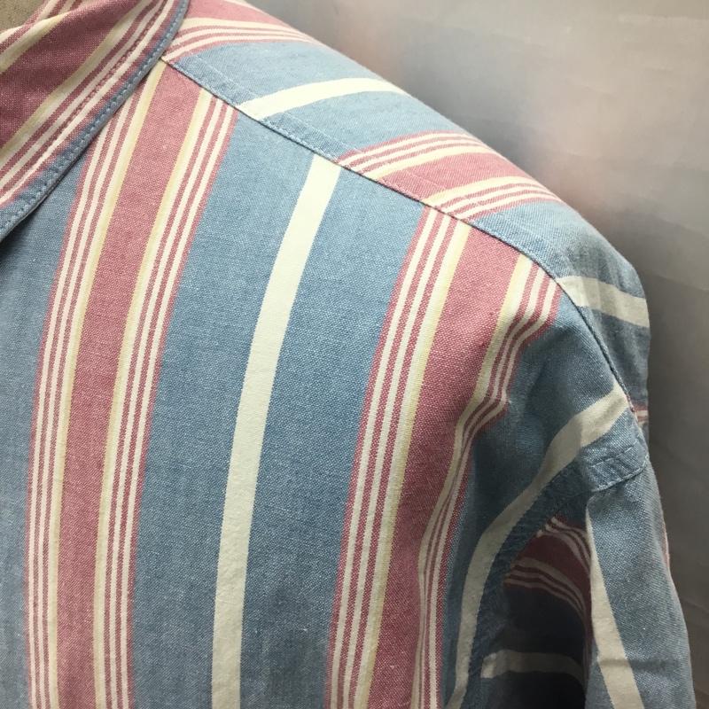 ドッカーズ DOCKERS シャツ、ブラウス 半袖 半袖シャツ カラーシャツ 半袖カットソー ストライプシャツ M ストライプ マルチカラー / マルチカラー /  メンズ USED 古着 中古 10120693