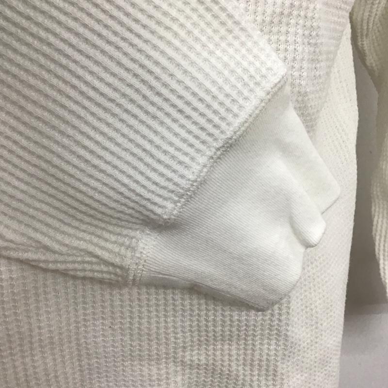 リー Lee カットソー 長袖 X11-01910 キーネック ワッフル サーマル L ロゴ、文字 白 / ホワイト /  メンズ USED 古着 中古 10122954