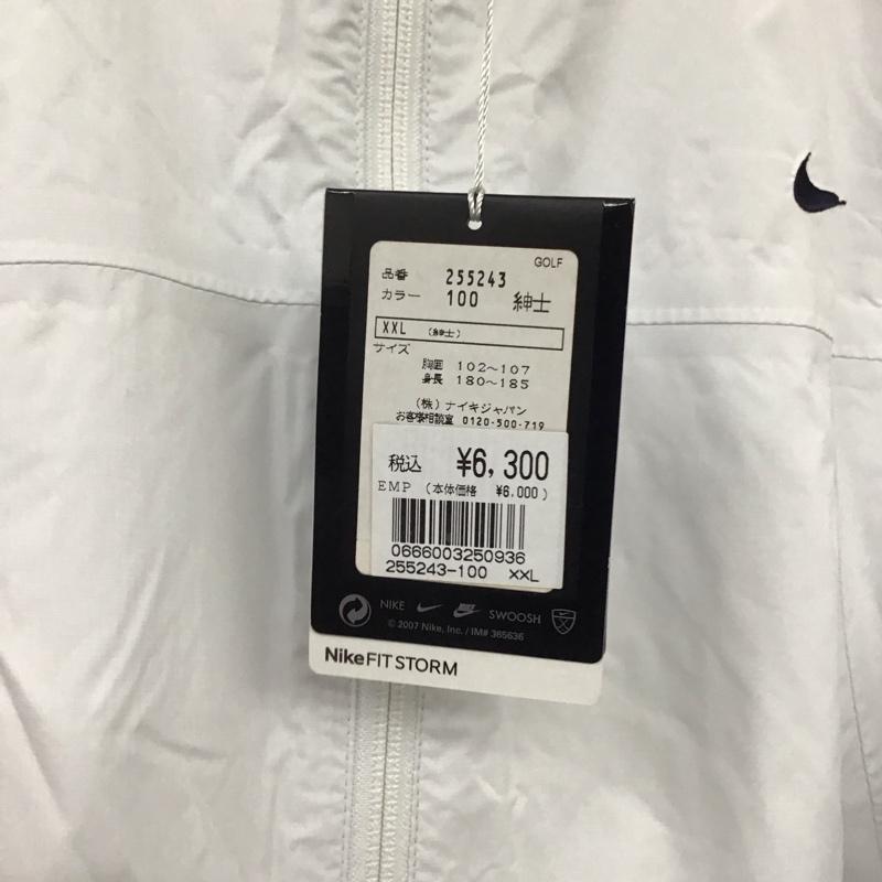 ナイキ NIKE ジャケット、上着 ジャンパー、ブルゾン ジップアップジャケット ナイロンジャケット アウター XXL ロゴ、文字 白 / ホワイト /  メンズ USED 古着 中古 10150746