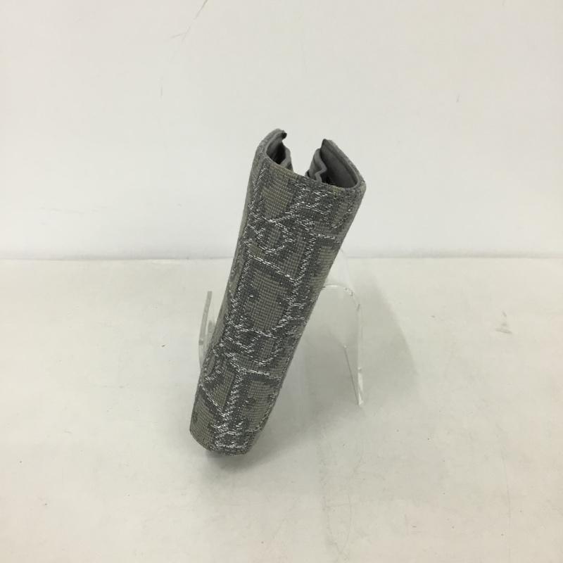 ディオール DIOR 財布 二つ折り ディオールオム イタリア製 総柄 銀 / シルバー /  メンズ USED 古着 中古 10146316