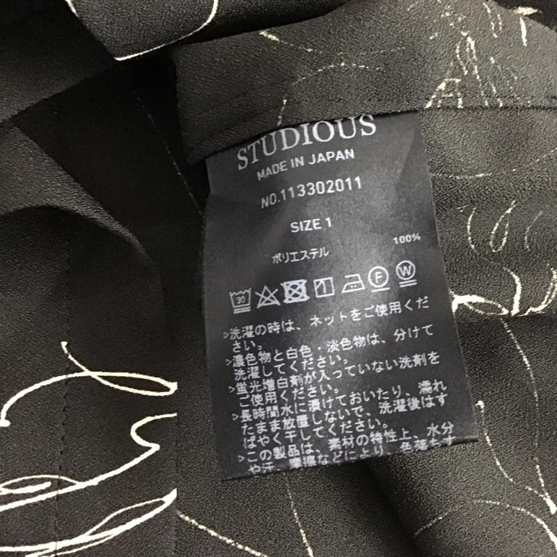 ステュディオス STUDIOUS シャツ、ブラウス 半袖 1  黒 / ブラック /  メンズ USED 古着 中古 10141121