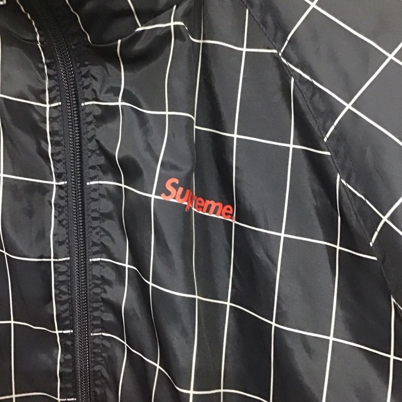 シュプリーム Supreme ジャケット、上着 ジャンパー、ブルゾン 15AW Windbreakerwarmupjacket ナイロンジャケット ジップアップジャケット S チェック 紺 / ネイビー /  メンズ USED 古着 中古 10140988