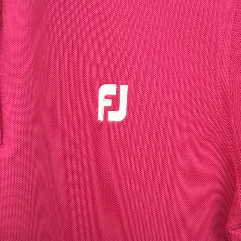 古着 USED ポロシャツ 半袖 FJW-F17-S01 FootJoy ゴルフウェア タグ付き M ロゴ、文字 桃 / ピンク /  レディース USED 古着 中古 10135696