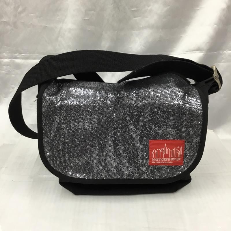 マンハッタンポーテージ Manhattan Portage メッセンジャーバッグ メッセンジャーバッグ X-girl コラボ ショルダーバッグ ロゴ、文字 黒 / ブラック / X 銀 / シルバー /  レディース USED 古着 中古 10105974