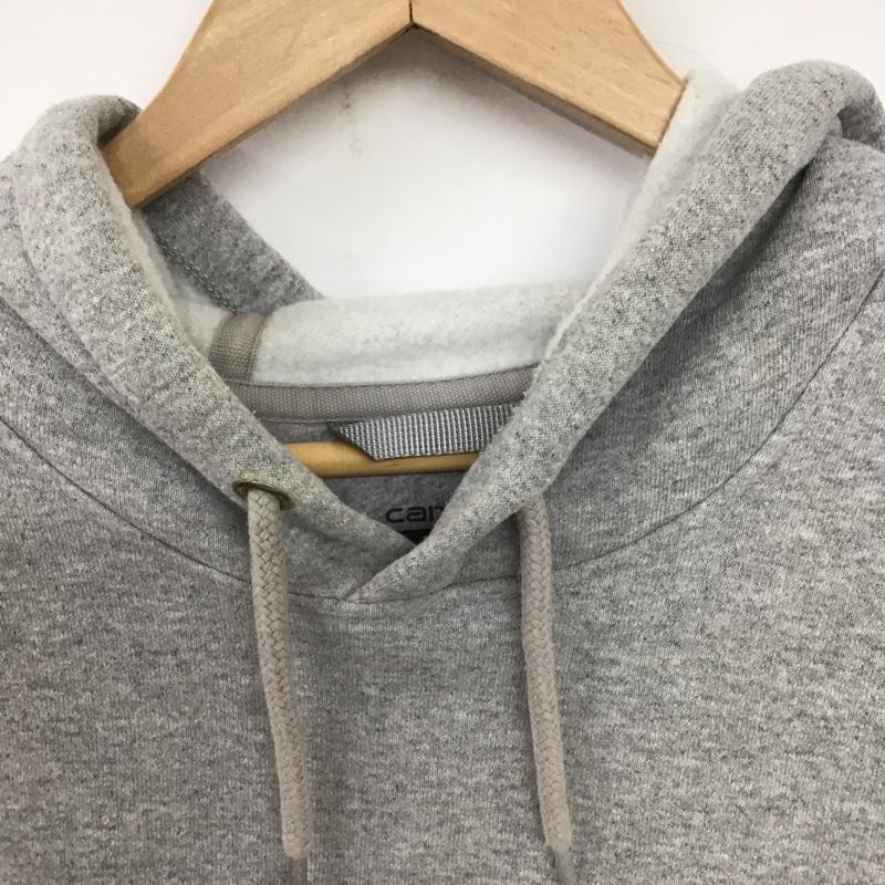 カーハート Carhartt パーカー 長袖 長袖パーカー プルオーバーパーカー スウェット L ロゴ、文字 灰 / グレー /  メンズ USED 古着 中古 10140507