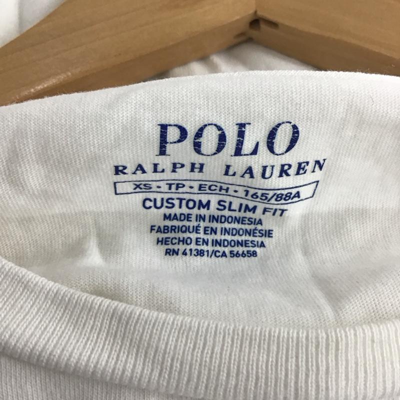 ポロラルフローレン POLO RALPH LAUREN Tシャツ 半袖 半袖カットソー 刺繍Tシャツ クルーネックカットソー XS ロゴ、文字 白 / ホワイト /  レディース USED 古着 中古 10134047