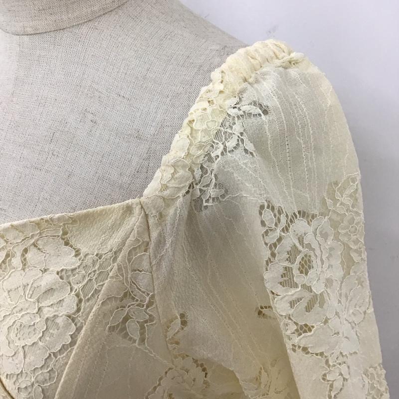 アルシーヴ archives ワンピース ロングスカート AR223010-21 レース スクエアネック 半袖 M レース柄 アイボリー / アイボリー /  レディース USED 古着 中古 10111549