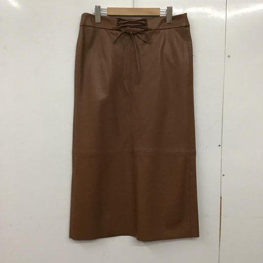 ザラ ZARA スカート ロングスカート 3046 263 700 フェイクレザー タグ付き L 無地 茶 / ブラウン /  レディース USED 古着 中古 10138896