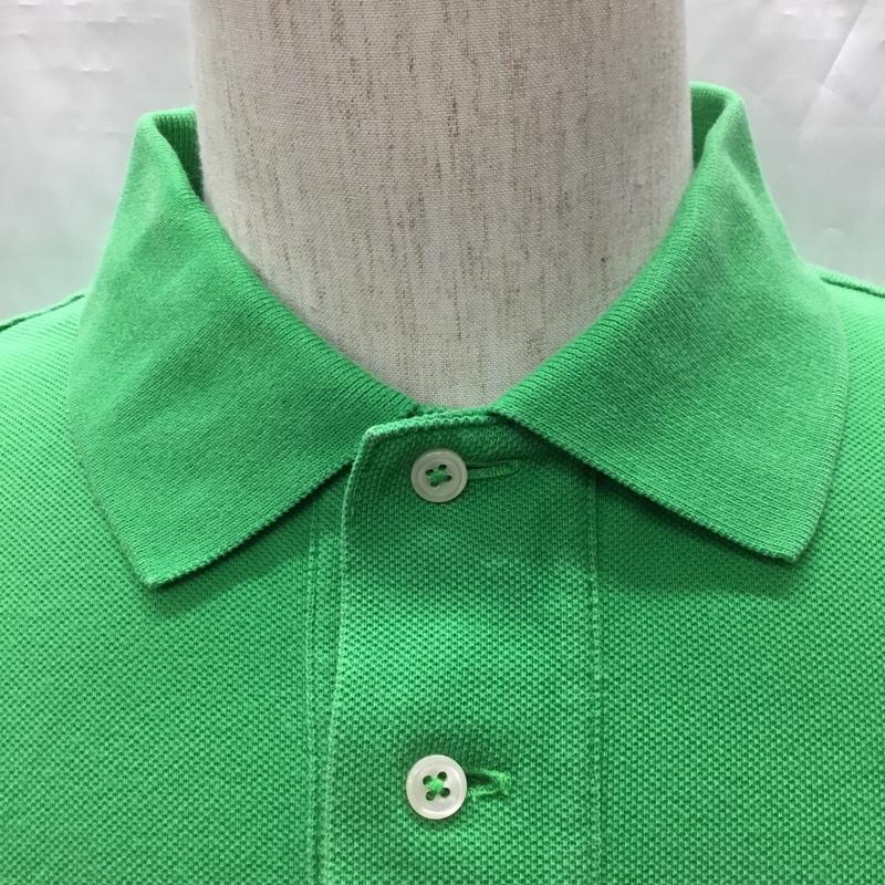 ポロバイラルフローレン Polo by RALPH LAUREN ポロシャツ 半袖 半袖ポロシャツ カラーシャツ 半袖カットソー M ロゴ、文字 緑 / グリーン /  メンズ USED 古着 中古 10108541