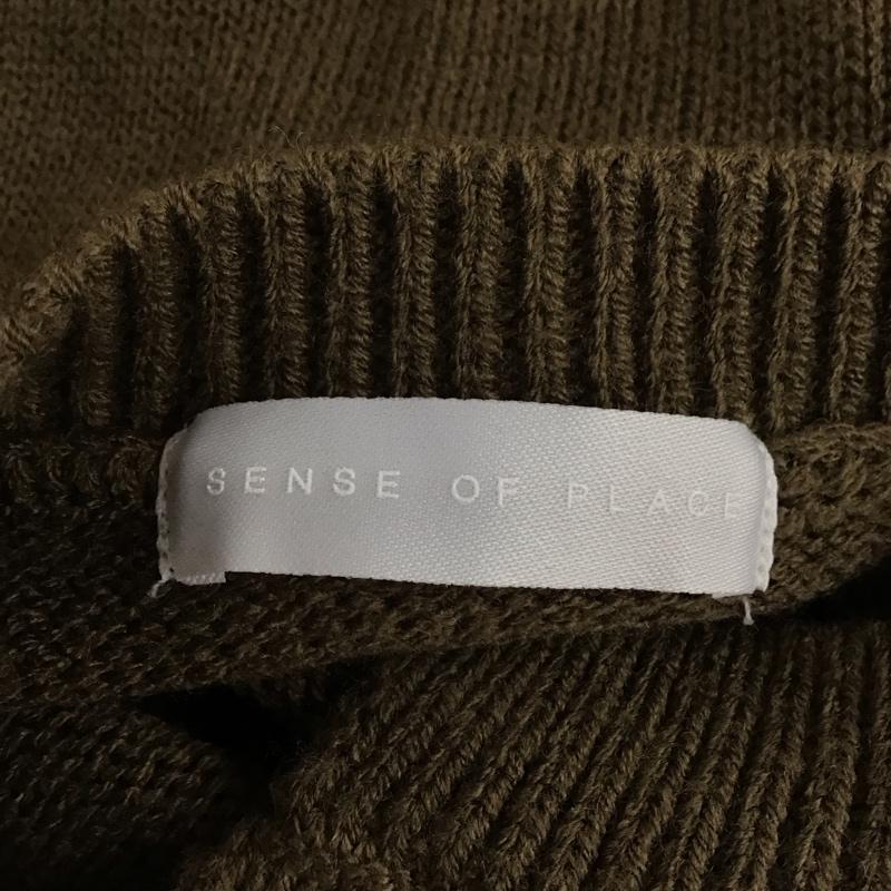 センスオブプレイスバイアーバンリサーチ SENSE OF PLACE by URBAN RESEARCH ワンピース ロングスカート aa97-26a101 キーネックニットワンピース FREE 無地 茶 / ブラウン /  レディース USED 古着 中古 10120271