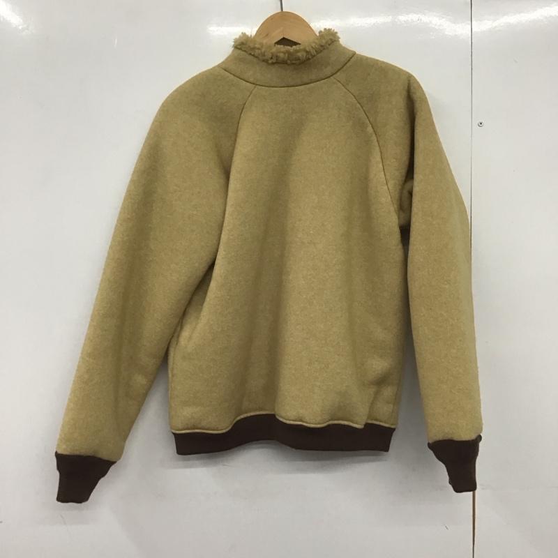 ウエアハウス WAREHOUSE ジャケット、上着 ジャンパー、ブルゾン ジップアップジャケット アウター スタンドカラー パイルフリース M ロゴ、文字 ベージュ / ベージュ /  メンズ USED 古着 中古 10148588