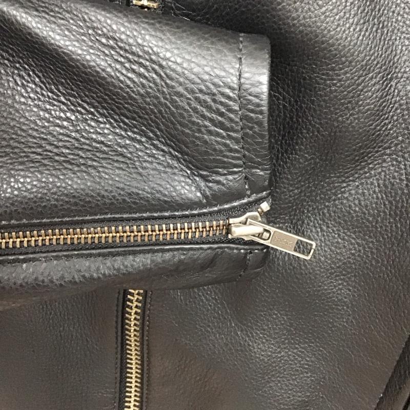 ハーレーダビッドソン Harley-Davidson ジャケット、上着 レザージャケット シングルライダースジャケット L ロゴ、文字 黒 / ブラック /  メンズ USED 古着 中古 10133569