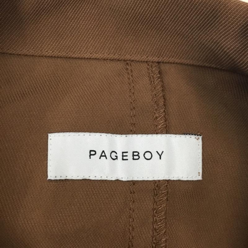 ページボーイ PAGEBOY シャツ、ブラウス 長袖 長袖シャツ カラーシャツ ポケットシャツ 長袖カットソー FREE 無地 茶 / ブラウン /  レディース USED 古着 中古 10122182