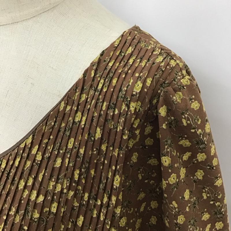 アルシーヴ archives ワンピース ロングスカート OP-1043 Vネック 8 花柄 茶 / ブラウン /  レディース USED 古着 中古 10116505