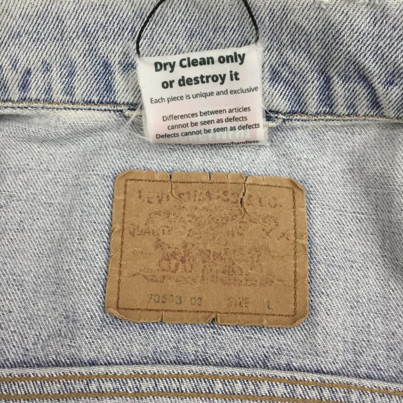 ユーズドクロージング used clothes ジャケット、上着 ジャケット、ブレザー 23AW TRIBAL + 4x4 DENIM JACKET L  水色 / ライトブルー / X 白 / ホワイト / X 銀 / シルバー /  メンズ USED 古着 中古 10128859