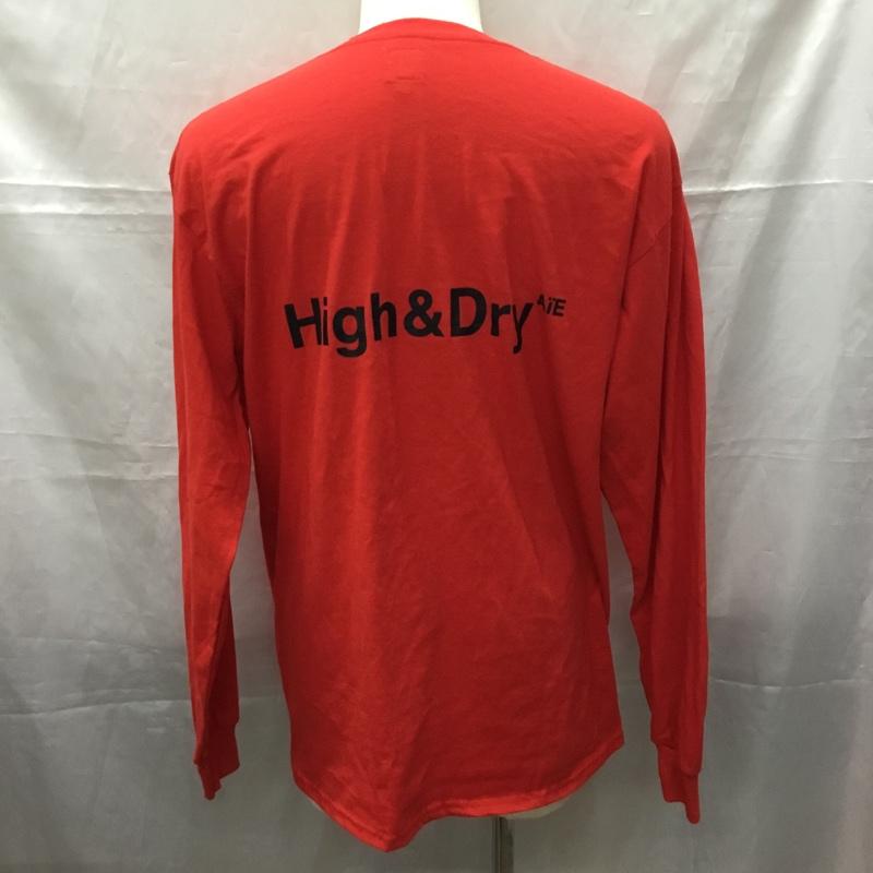 エーアイイー AIE Tシャツ 長袖 ロンT バックプリント M ロゴ、文字 赤 / レッド /  メンズ USED 古着 中古 10112372