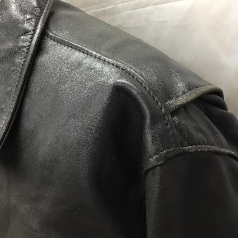 ショット schott ジャケット、上着 ジャンパー、ブルゾン ジップアップジャケット ジャンパー アウター シングルジャケット レザージャケット 601 44 無地 黒 / ブラック /  メンズ USED 古着 中古 10111620