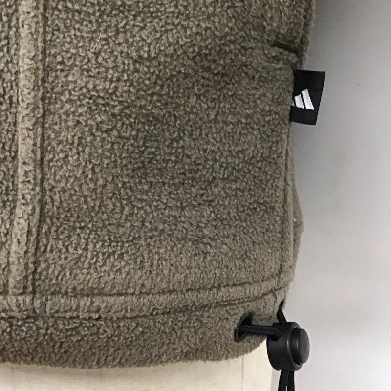 アディダス adidas ジャケット、上着 ジャケット、ブレザー 長袖フリースジャケット カジュアルジャケット ジップネックジャケット S ロゴ、文字 茶 / ブラウン /  メンズ USED 古着 中古 10120013