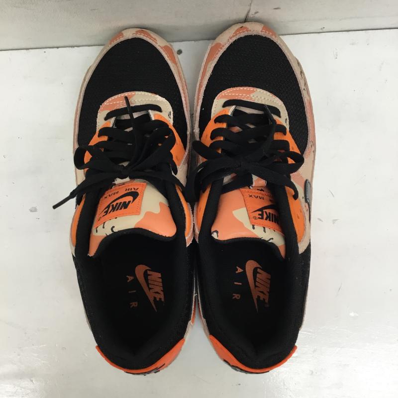 ナイキ NIKE スニーカー スニーカー IF1721-201 Air Max 90 PRM Camo/Bio Beige/Safety Orange 27.0cm カモフラージュ柄・迷彩 黒 / ブラック / X 橙 / オレンジ /  メンズ USED 古着 中古 10141697