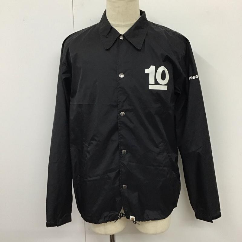 アベイシングエイプ A BATHING APE ジャケット、上着 ジャケット、ブレザー ナイロンジャケット カラージャケット 前ボタン nowhere 10周年 M ロゴ、文字 黒 / ブラック /  メンズ USED 古着 中古 10119526