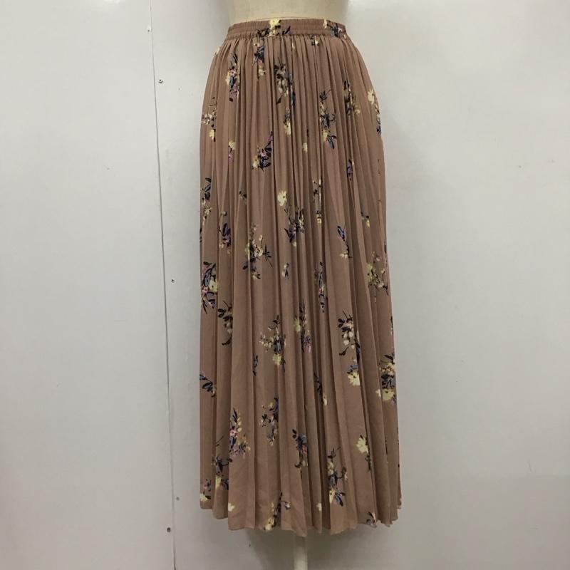 ニコアンド niko and... スカート ロングスカート ST94CM10KO プリーツスカート 花柄 桃 / ピンク /  レディース USED 古着 中古 10111544