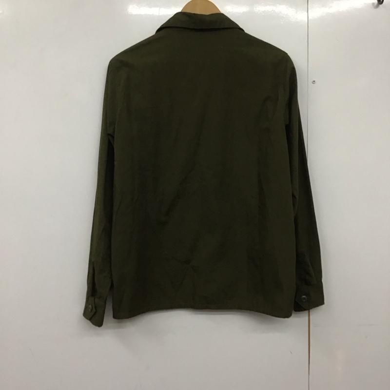 レアセル rehacer シャツ、ブラウス 長袖 長袖シャツ 無地シャツ カラーシャツ M 無地 カーキ / カーキ /  メンズ USED 古着 中古 10142936