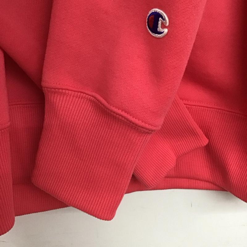 チャンピオン Champion トレーナー 長袖 CW-YG003 テックウィーブ テリー タートルネックスウェットシャツ 23FW GOLF L ワンポイント 桃 / ピンク /  レディース USED 古着 中古 10146399