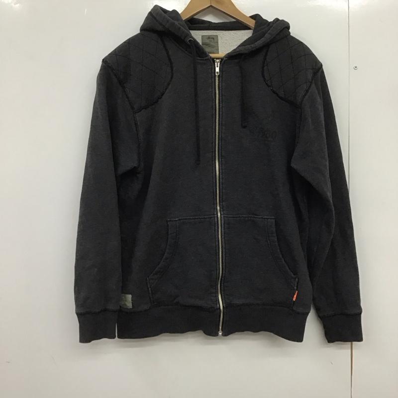 ステューシー STUSSY パーカー 長袖 長袖パーカー ジップアップパーカー L 無地 ダークグレー / ダークグレー /  メンズ USED 古着 中古 10148204