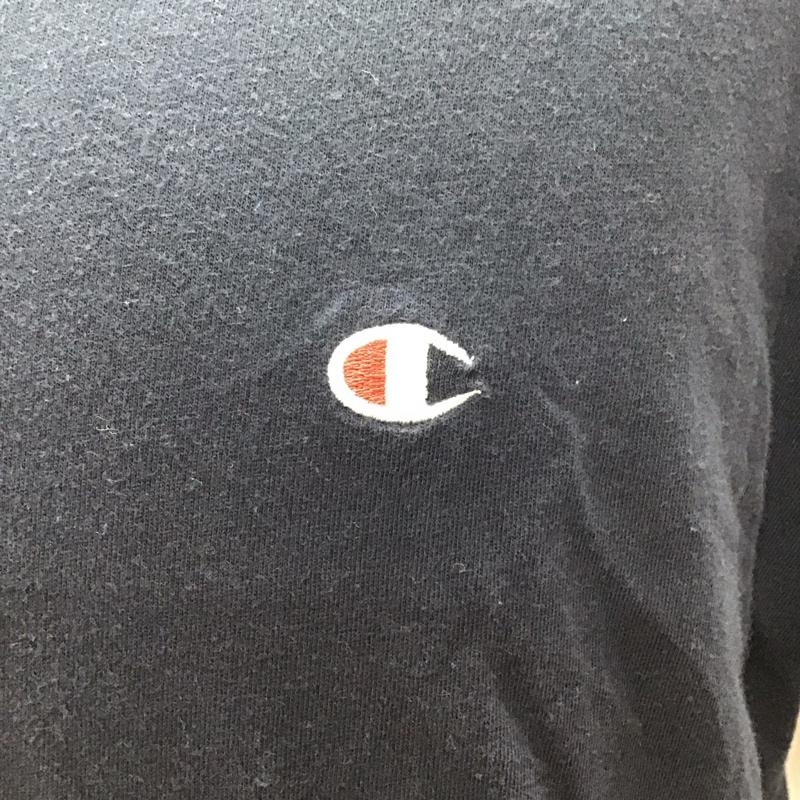 チャンピオン Champion Tシャツ 半袖 C3-P300 ショートスリーブTシャツ クルーネックカットソー XL ロゴ、文字 紺 / ネイビー /  メンズ USED 古着 中古 10116900