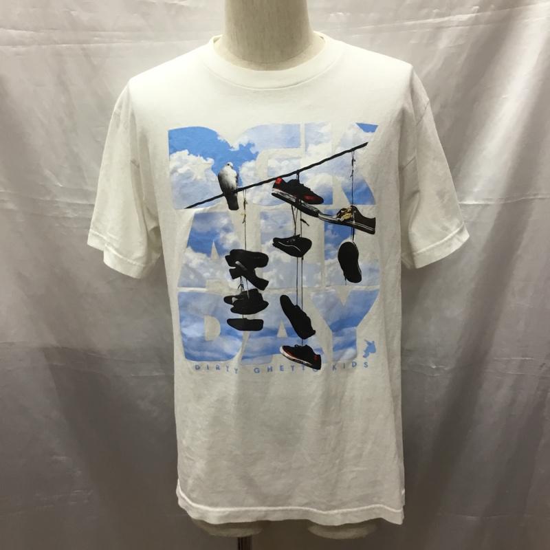 ディージーケー DGK Tシャツ 半袖 クルーネック プリント M ロゴ、文字 白 / ホワイト /  メンズ USED 古着 中古 10115521