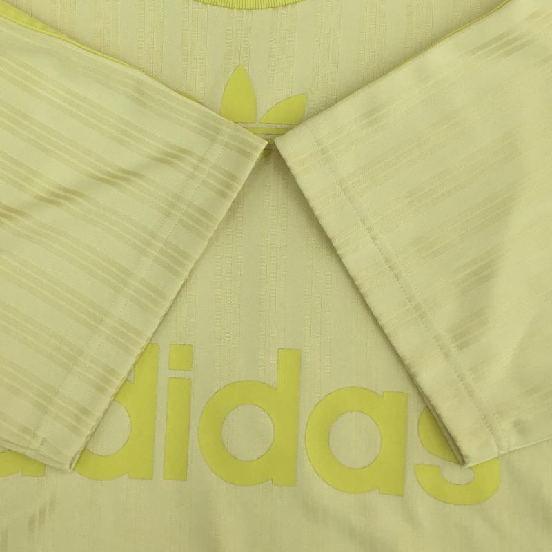 アディダス adidas Tシャツ 半袖 JP1026 XL ロゴ、文字 黄 / イエロー /  メンズ USED 古着 中古 10144405