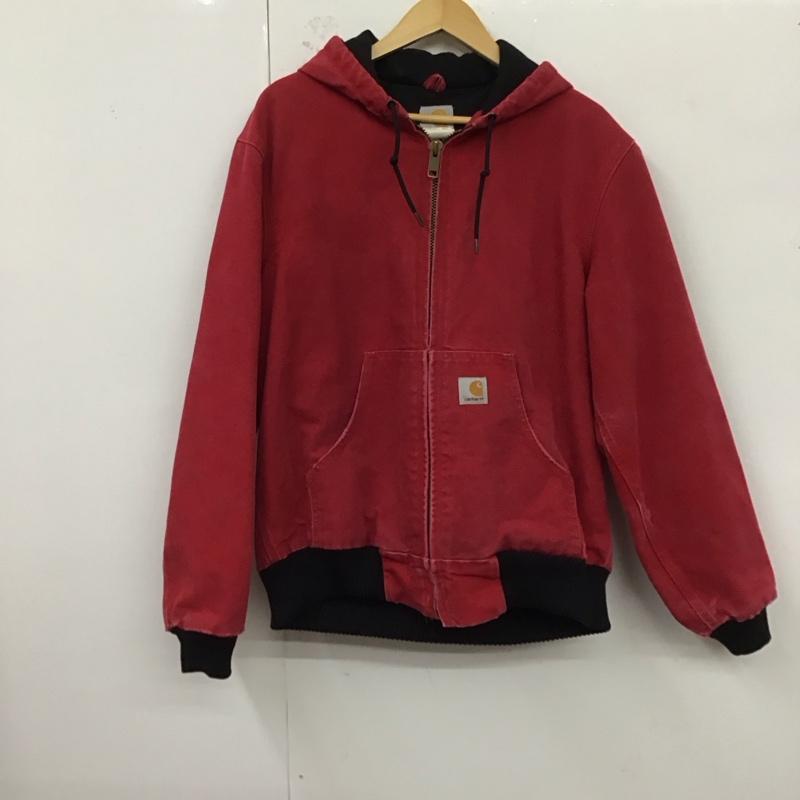 カーハート Carhartt ジャケット、上着 ジャンパー、ブルゾン ジップアップジャケット ジャンパー ジャケット パーカー アウター 140cm ロゴ、文字 赤 / レッド /  ボーイズ USED 古着 中古 10122064