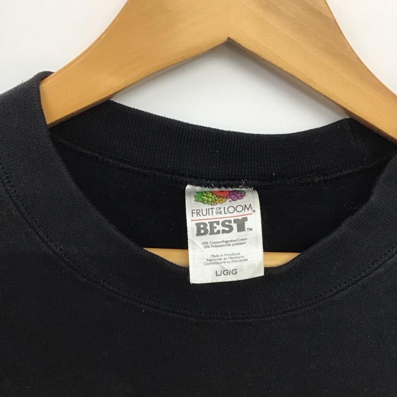 フルーツオブザルーム FRUIT OF THE LOOM トレーナー 長袖 長袖 L プリント ダークグレー / ダークグレー /  メンズ USED 古着 中古 10148980