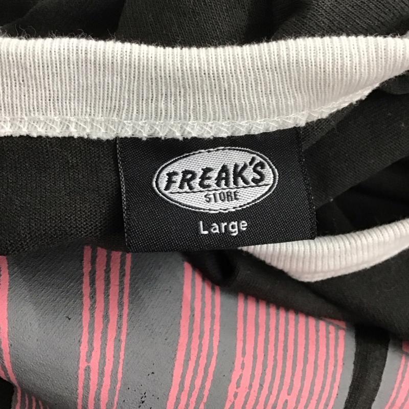 フリークスストア FREAK S STORE Tシャツ 半袖 半袖カットソー プリントTシャツ クルーネックカットソー L ロゴ、文字 黒 / ブラック /  メンズ USED 古着 中古 10126527