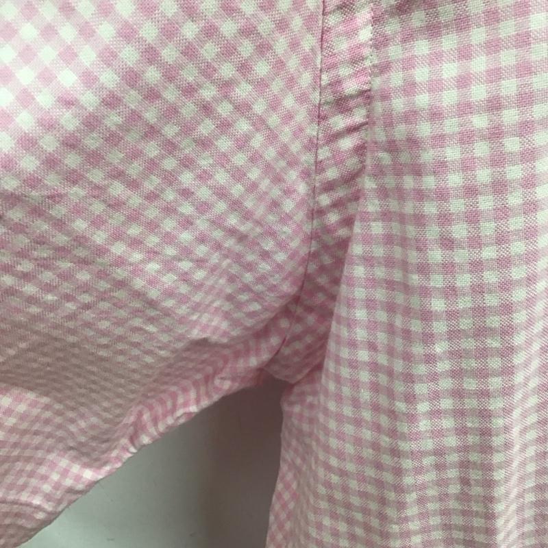 ラルフローレン RALPHLAUREN シャツ、ブラウス 半袖 半袖シャツ ギンガムチェックシャツ ボタンダウンシャツ カラーシャツ ロゴ、文字 白 / ホワイト / X 桃 / ピンク /  メンズ USED 古着 中古 10107023
