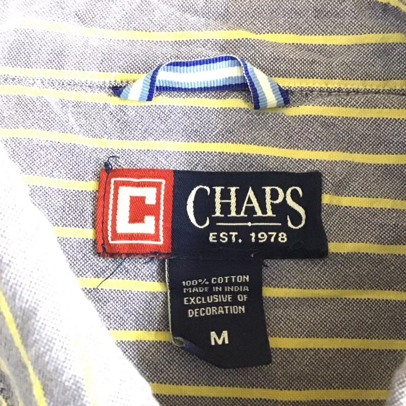 チャップス CHAPS シャツ、ブラウス 長袖 長袖シャツ カラーシャツ ポケットシャツ 長袖カットソー ストライプシャツ M ストライプ マルチカラー / マルチカラー /  メンズ USED 古着 中古 10118282