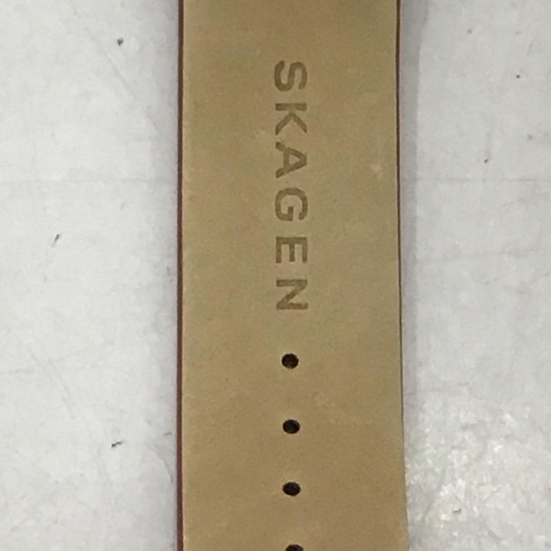 スカーゲン SKAGEN 腕時計 アナログ（クォーツ式） SKW6219 レザーベルト 箱有 ロゴ、文字 茶 / ブラウン /  メンズ USED 古着 中古 10134345